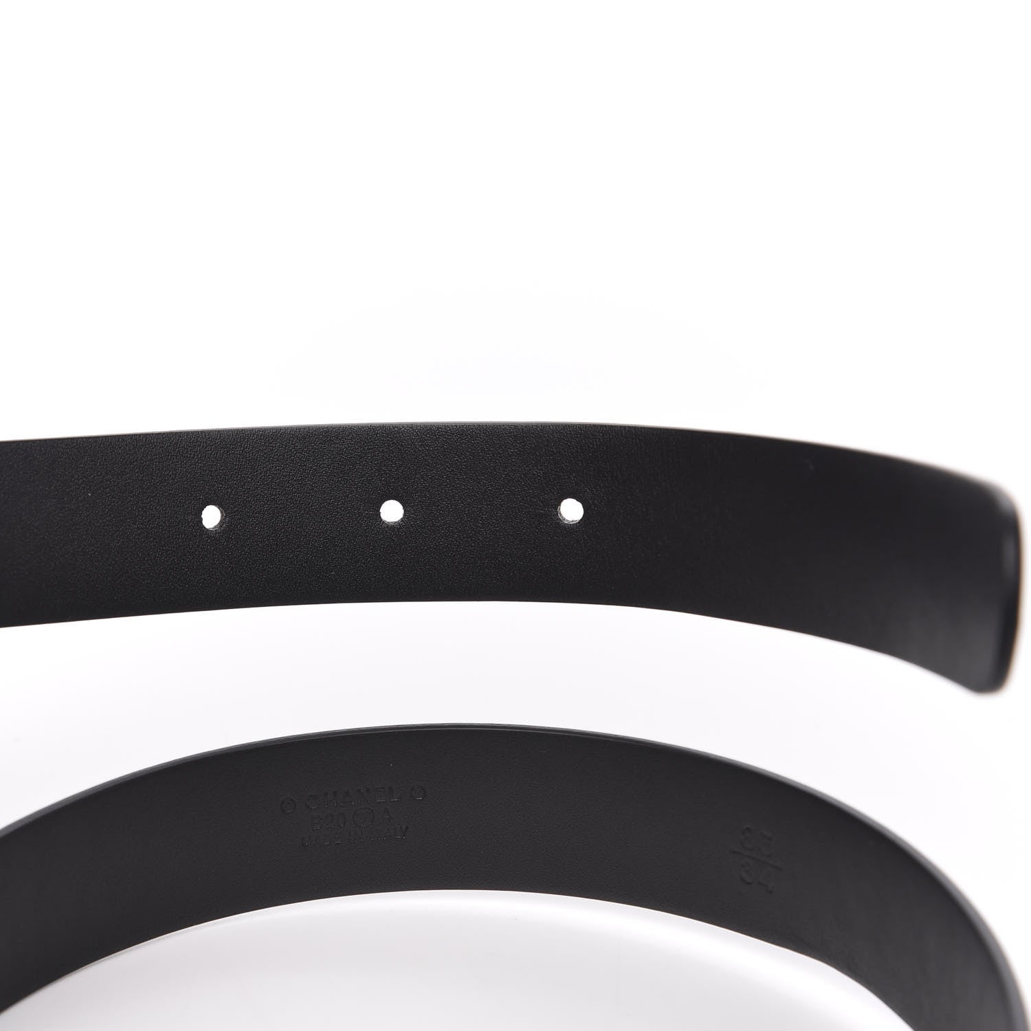 Chanel Calfskin Paris Button CC Belt 85 34 Black 3 of 6