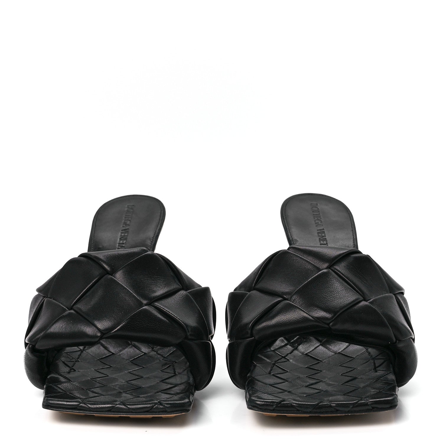 Bottega Veneta Nappa Maxi Intrecciato Lido Mule Sandals 39 Black 2 of 7