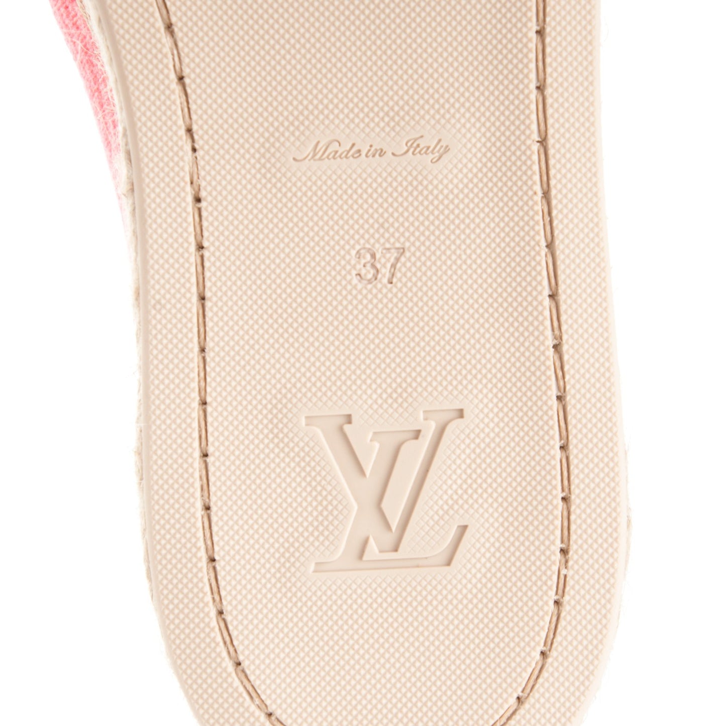 Canvas Blue Shore Espadrille Flats 37 Corail