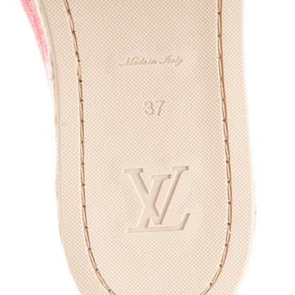 Louis Vuitton Canvas Blue Shore Espadrille Flats 37 Corail 6 of 8