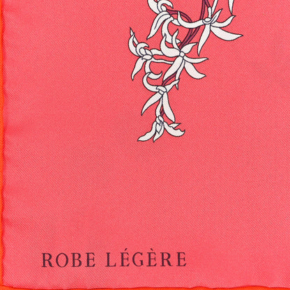 Hermes Silk Robe Legere Scarf 90 Rose Lipstick Vieux Rose 4 of 4