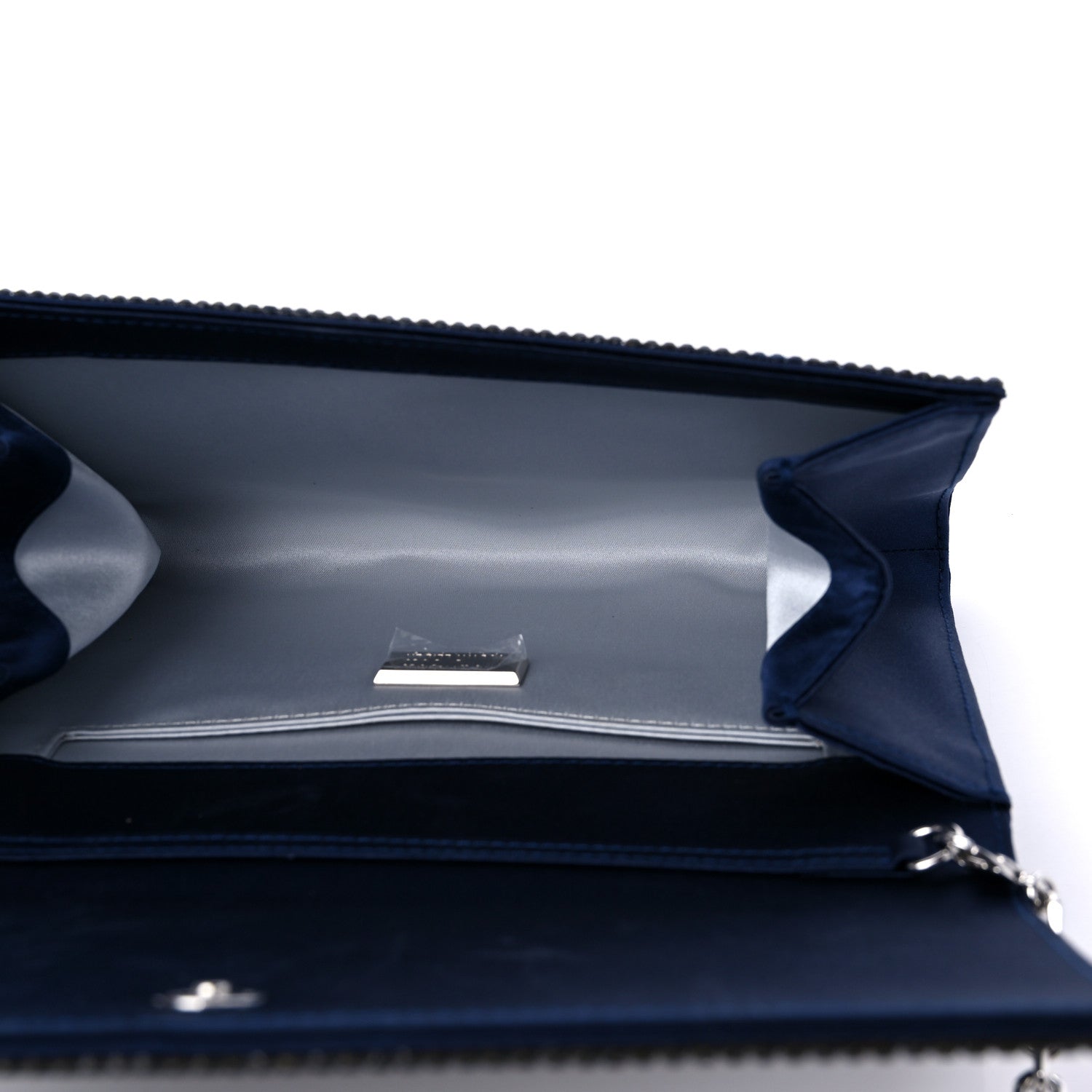 Judith Leiber Swarovski Crystal Bandana Clutch Blue White 5 of 9