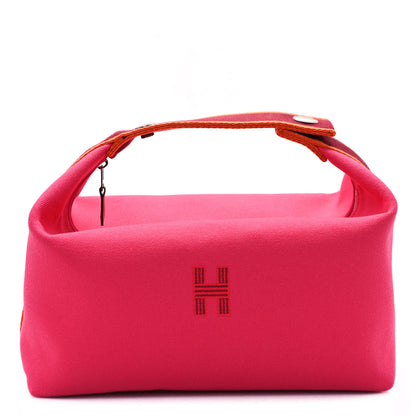 Hermes Canvas Large Bride-A-Brac Pouch Hibiscus 1 of 9