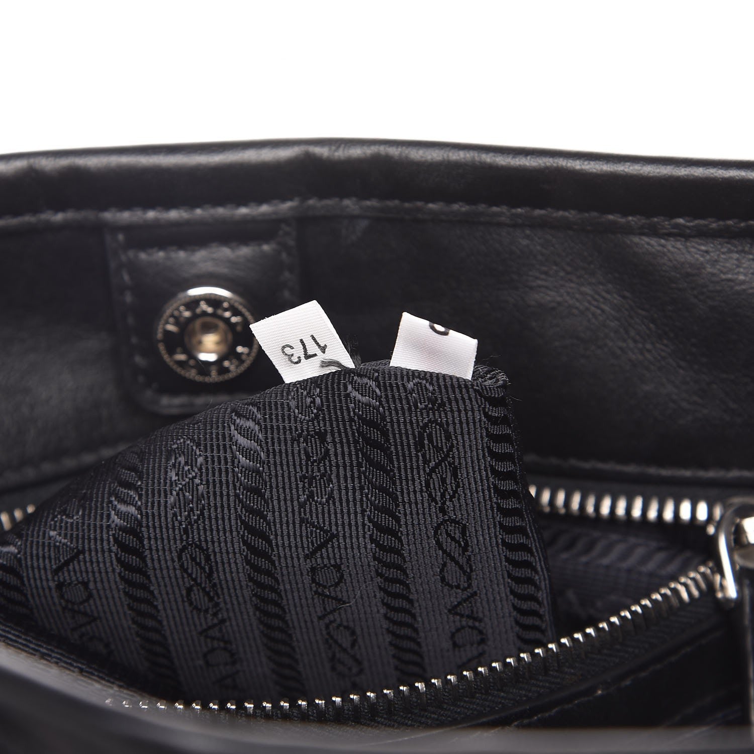 Prada Tessuto Nylon Soft Calf Tote Nero Black 7 of 10