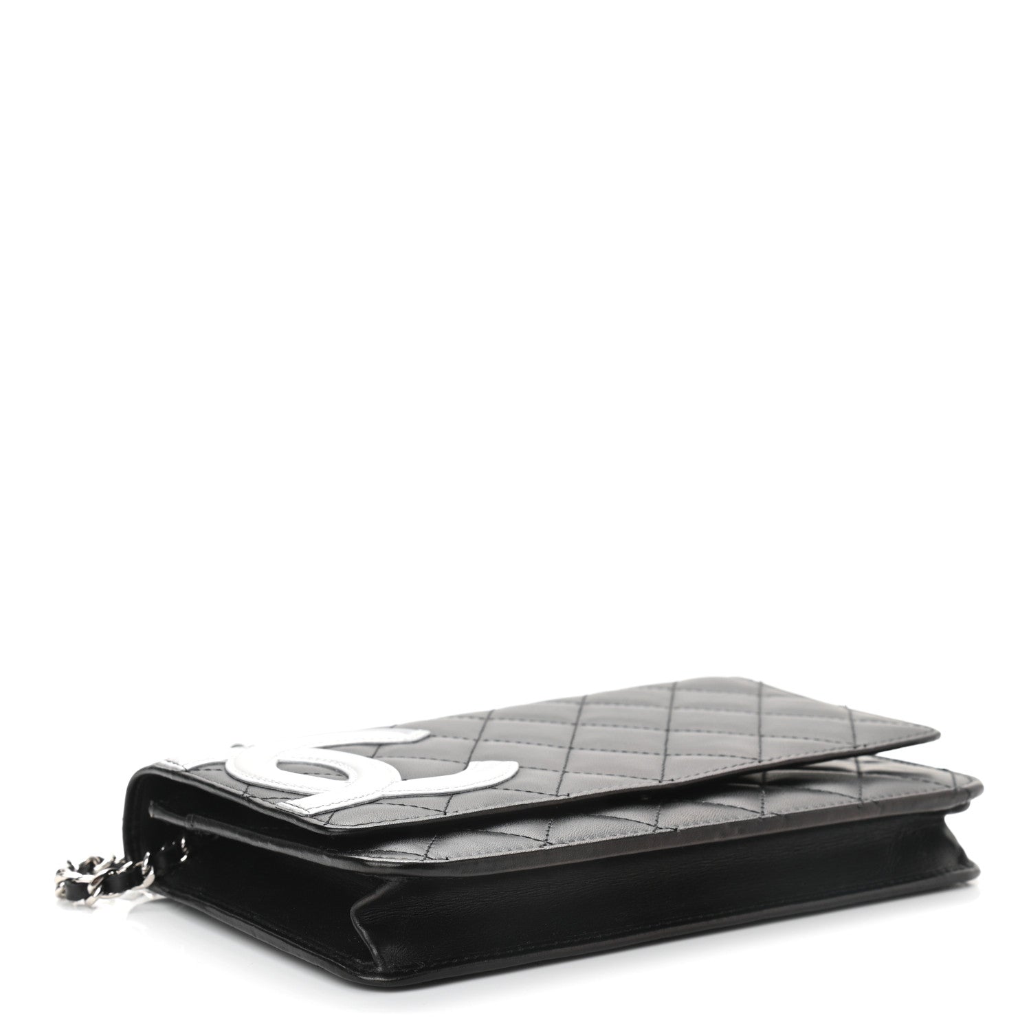 Chanel Calfskin Quilted Cambon Wallet On Chain WOC Black 4 of 12