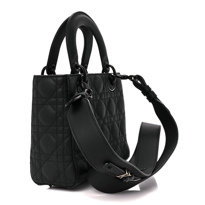 Christian Dior Ultra Matte Calfskin Cannage Small My ABCDior Lady Dior Black 3 of 11