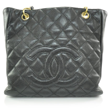 Chanel Caviar Petit Shopping Tote PST Black GHW 1 of 10