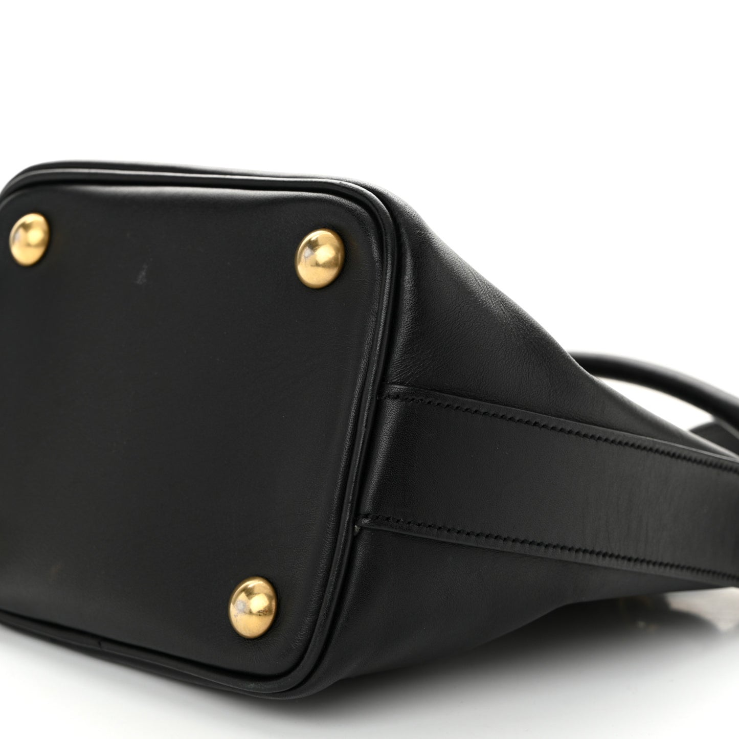 Calfskin Small Emmanuelle Bucket Bag Black