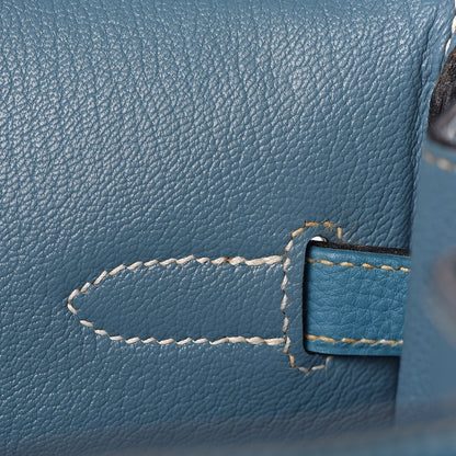 Hermes Togo Birkin 35 Blue Jean 26 of 32