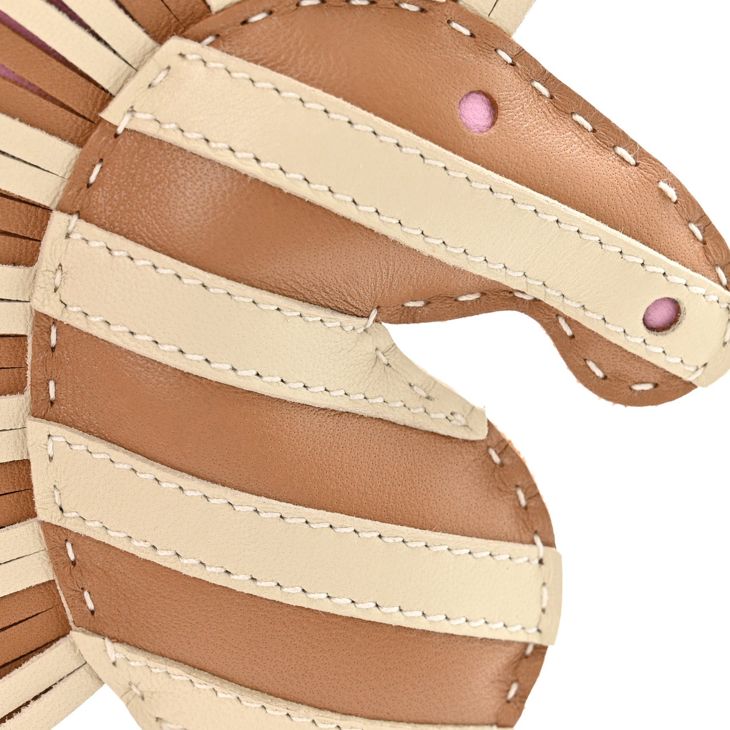 Milo Lambskin Geegee Savannah Bag Charm Craie Sesame Mauve Sylvestre