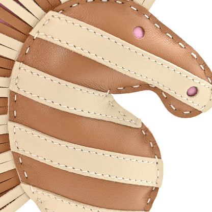 Hermes Milo Lambskin Geegee Savannah Bag Charm Craie Sesame Mauve Sylvestre 4 of 5