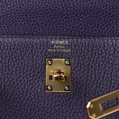 Hermes Togo Kelly Retourne 25 Raisin 22 of 38