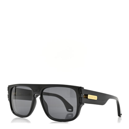 Gucci Acetate Rectangle Frame Web Sunglasses GG0664S Black 1 of 8