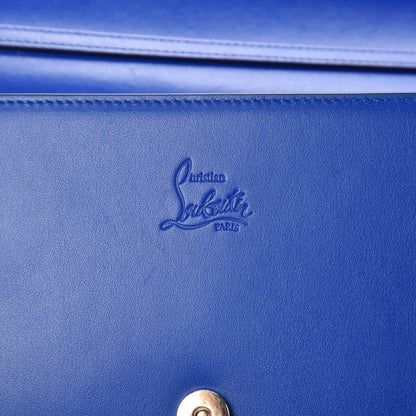 Christian Louboutin Calfskin Spikes Paloma Clutch Blue 6 of 11