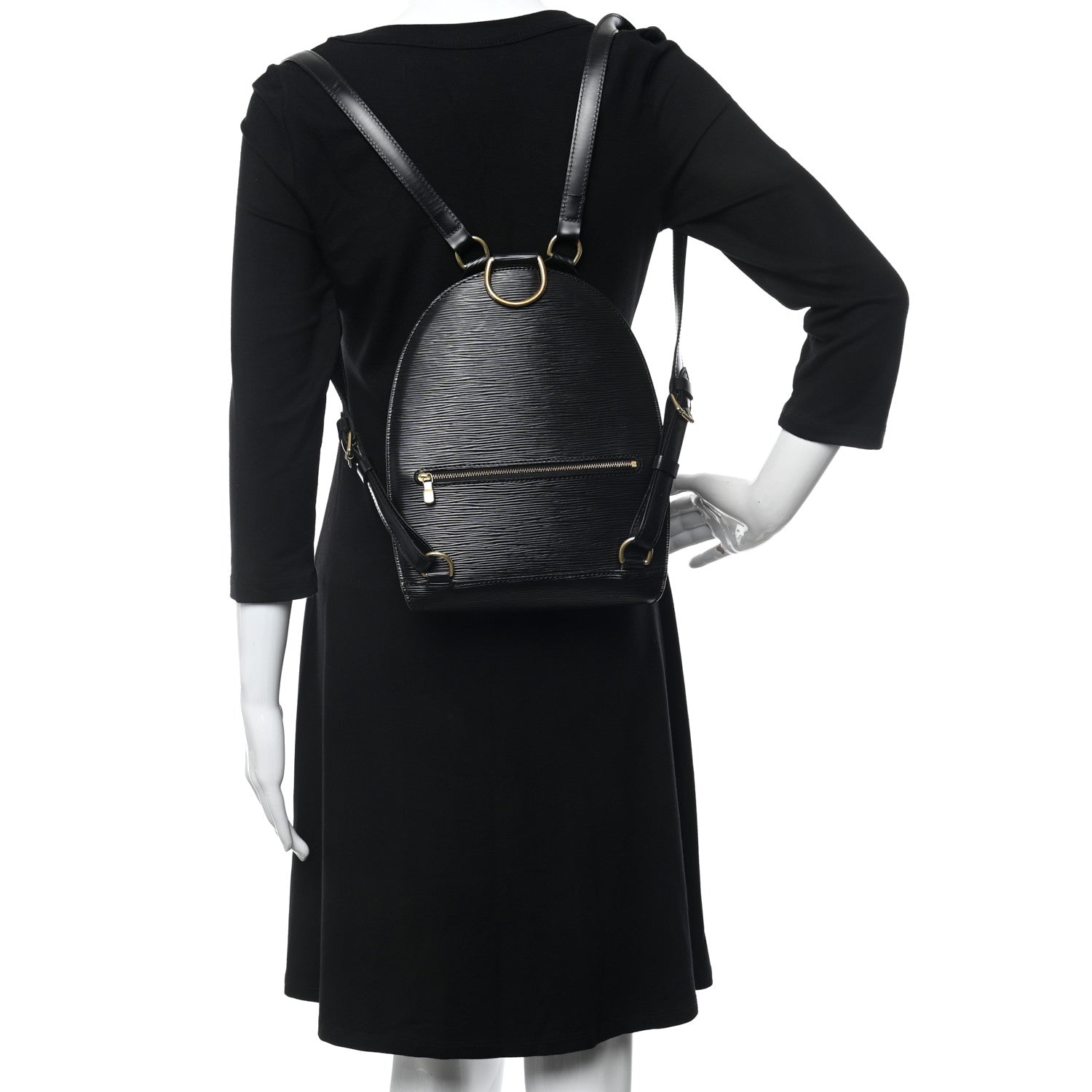 Louis Vuitton Epi Mabillon Backpack Black 3 of 10