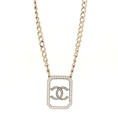 Chanel Crystal Chain CC Necklace Gold 1 of 5