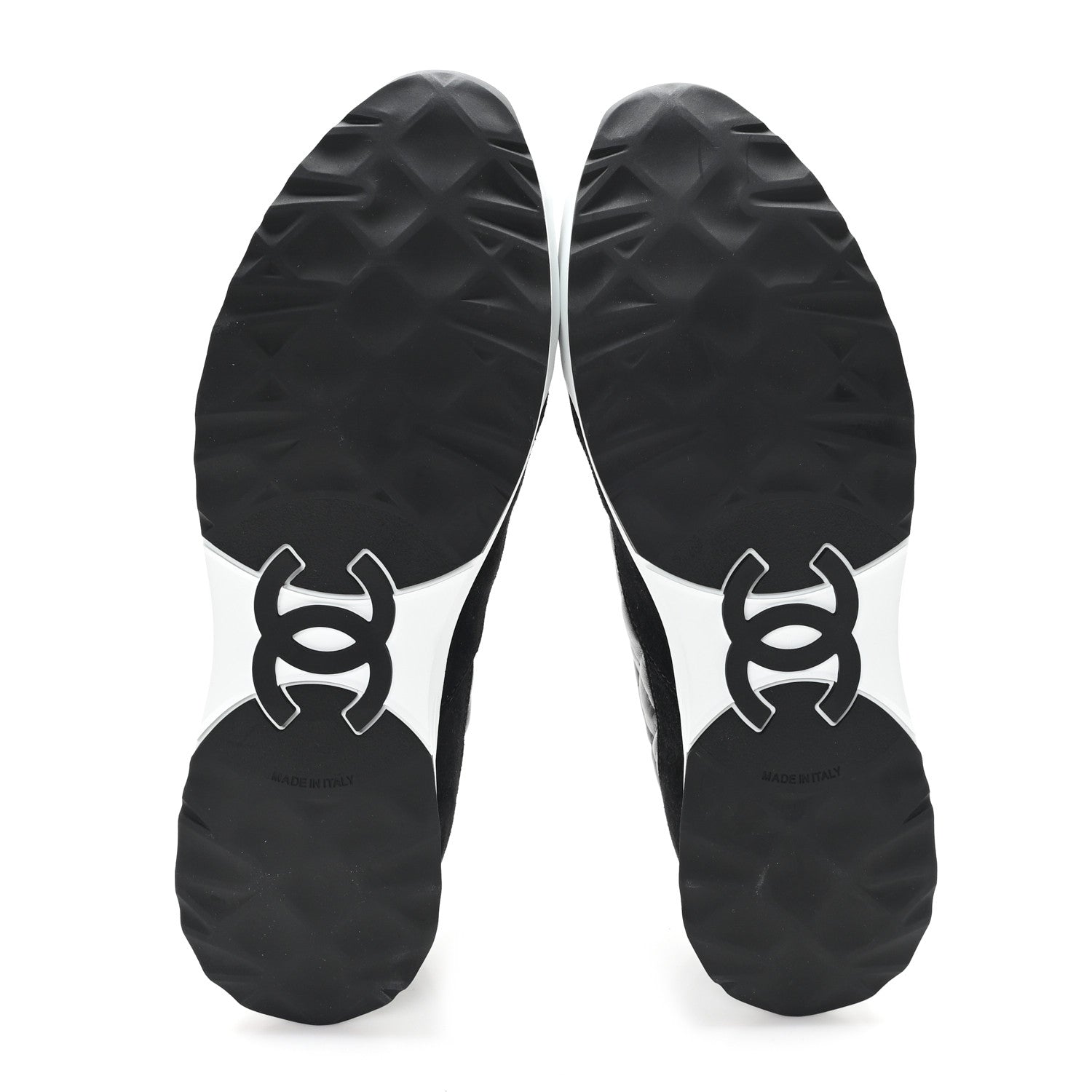 Chanel Suede Calfskin Quilted Sneakers 39.5 Black 6 of 10