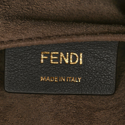 Fendi Glazed Fabric Vitello Century FF 1974 Stamp Patch Mini Double F Crossbody Bag Mogano Panna Fragola 6 of 10