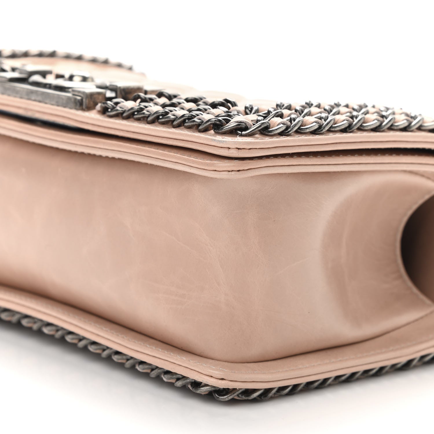 Chanel Glazed Calfskin Small Boy Chained Flap Pink 10 of 11