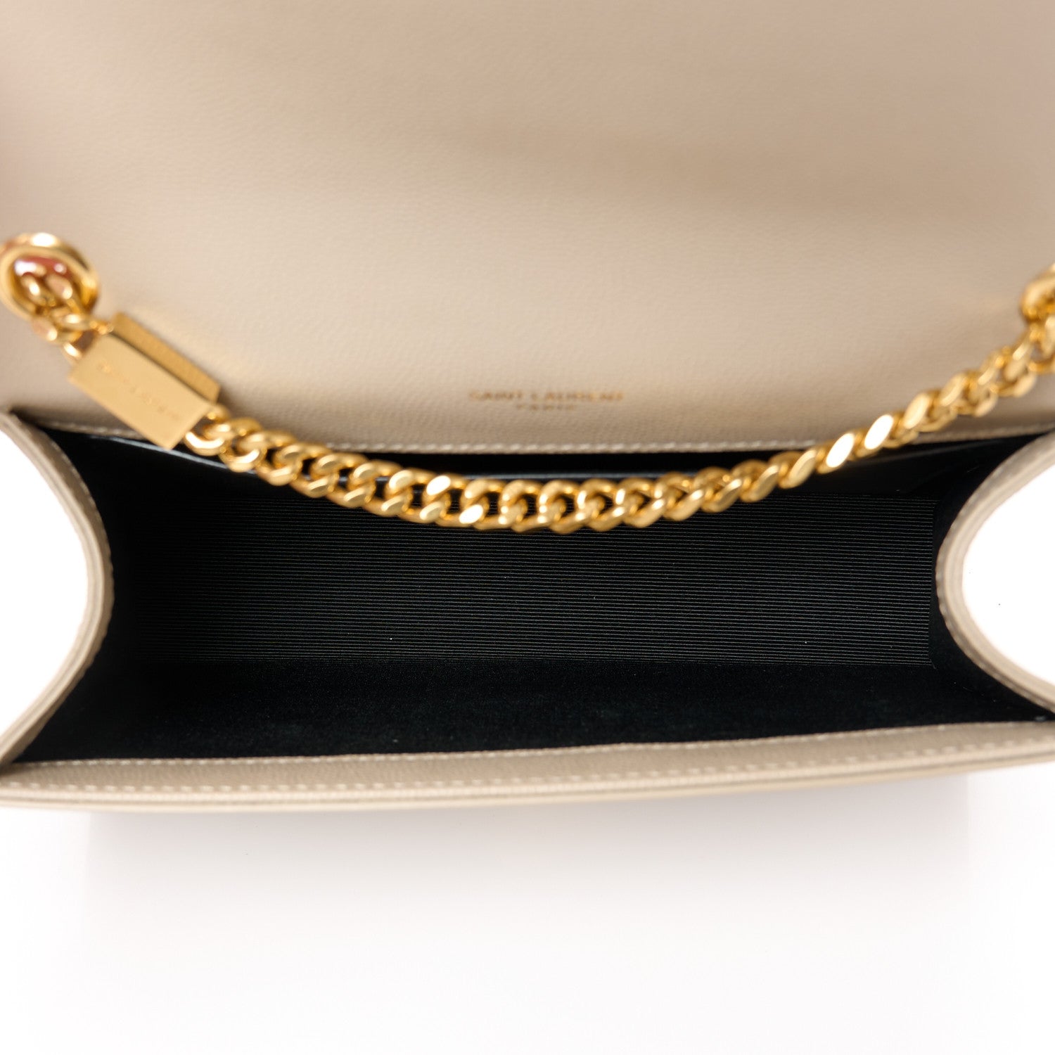 Saint Laurent Grain De Poudre Small Monogram Kate Satchel Sea Salt 5 of 12