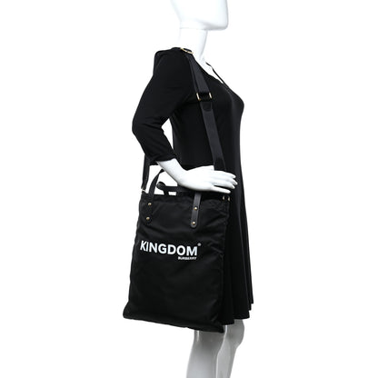 Burberry Nylon Calfskin Kingdom Print Tote Black 2 of 8