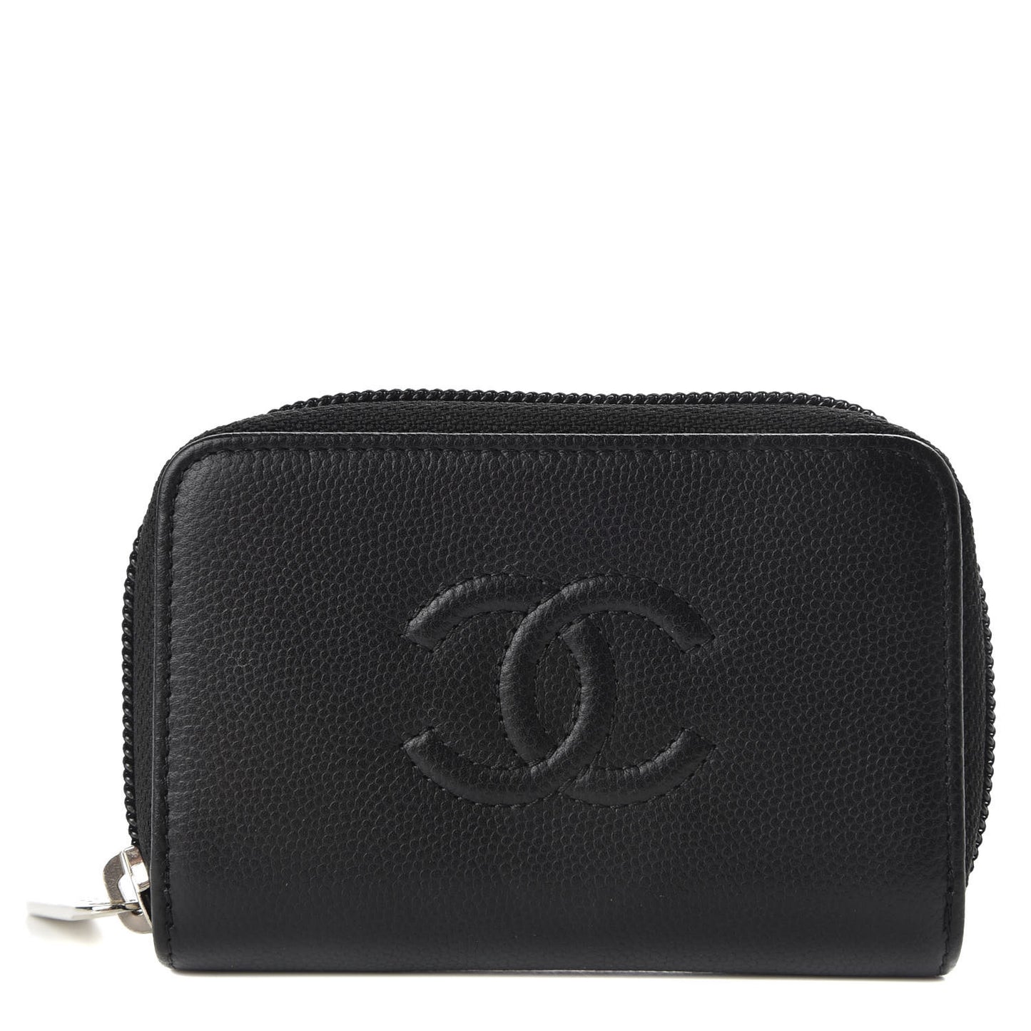 Caviar Timeless CC Zip Around Coin Purse Black