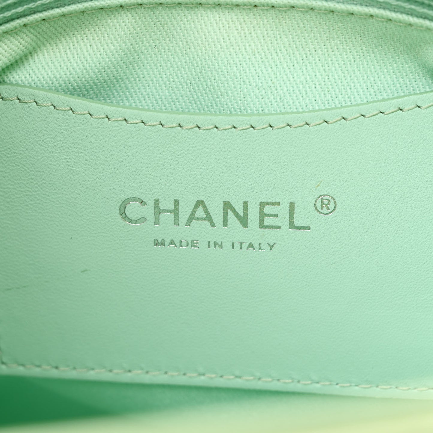 Patent Quilted Large Just Mademoiselle Bowling Bag Light Green