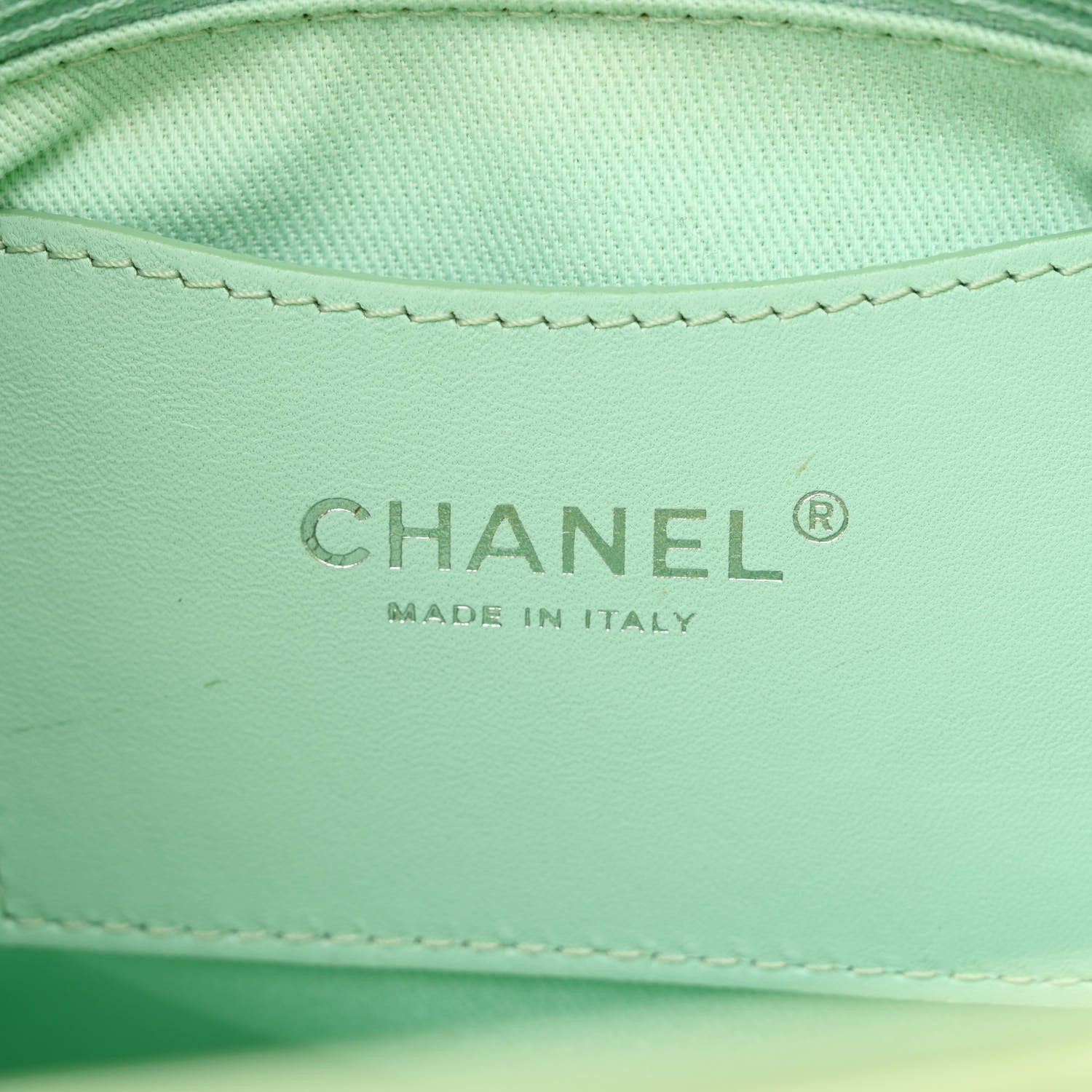 Chanel Patent Quilted Large Just Mademoiselle Bowling Bag Light Green 7 of 12