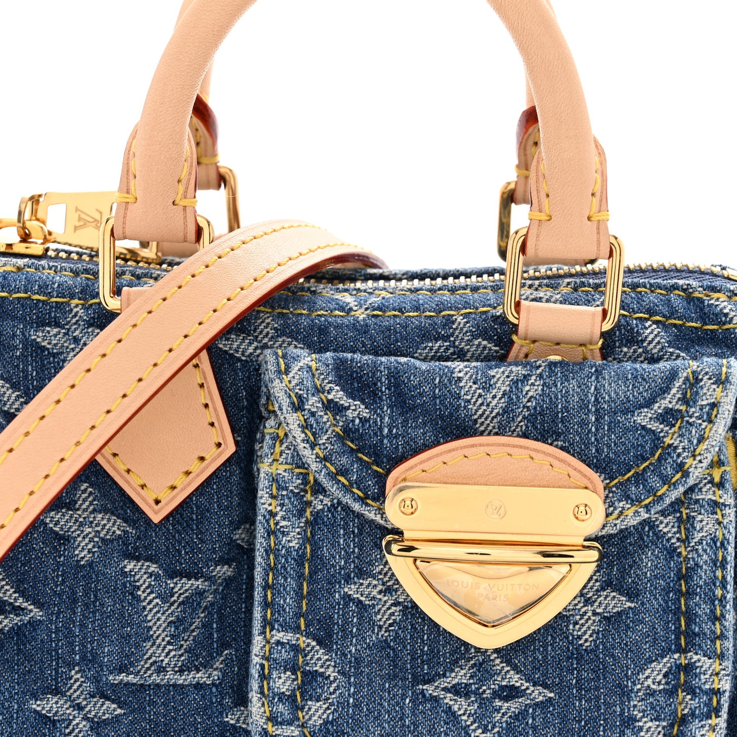 Monogram Denim Nano Speedy Blue
