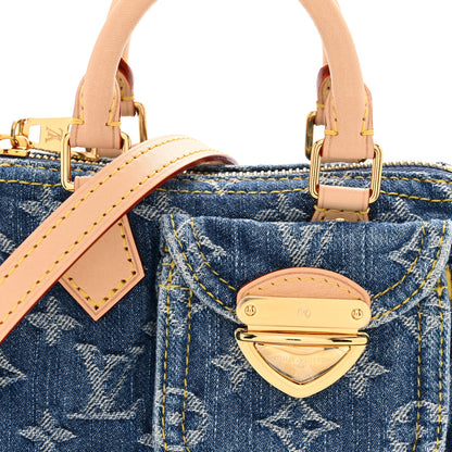 Louis Vuitton Monogram Denim Nano Speedy Blue 7 of 10