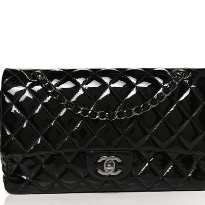 Chanel Patent Quilted Medium Double Flap Black 10 of 15