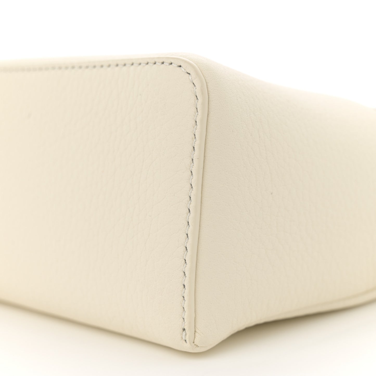 Grained Calfskin L19 Extra Pocket Pouch Whisper White