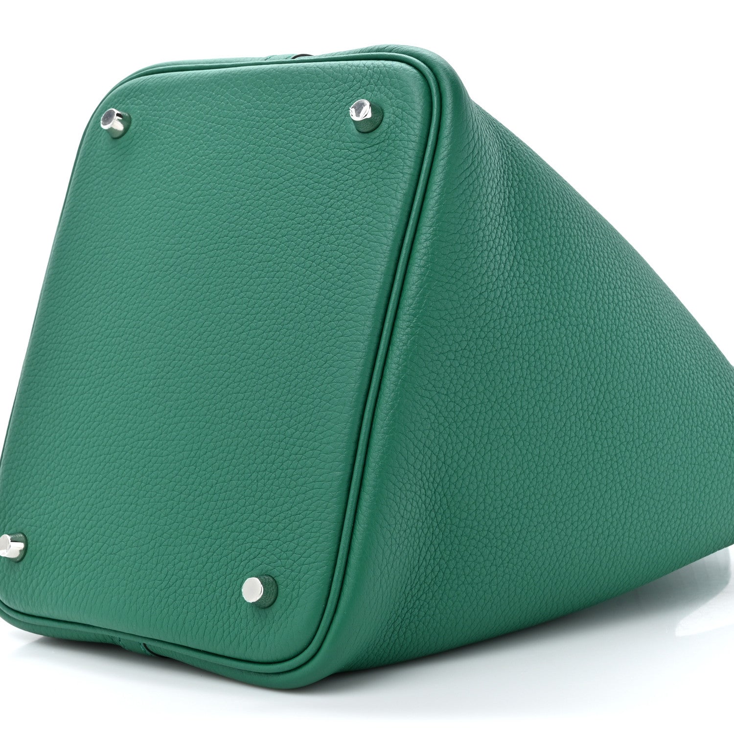 Hermes Taurillon Clemence Matte Alligator Picotin Lock Touch 22 MM Vert Vertigo 9 of 11