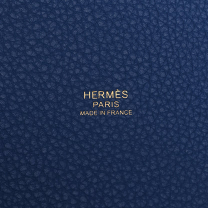 Hermes Taurillon Clemence Picotin Lock 22 MM Bleu France 6 of 10