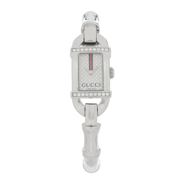Gucci Stainless Steel Diamond 16mm 6800L Bamboo Quartz Watch