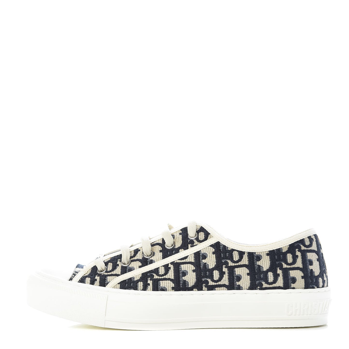 Canvas Oblique Walk'N'Dior Low Top Sneakers 39 Deep Blue