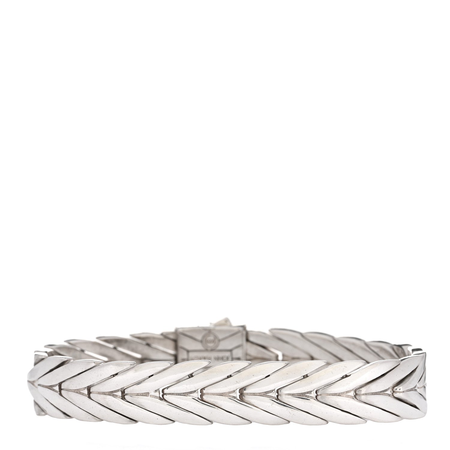 John Hardy Sterling Silver Diamond 11mm Modern Chain Bracelet 2 of 3
