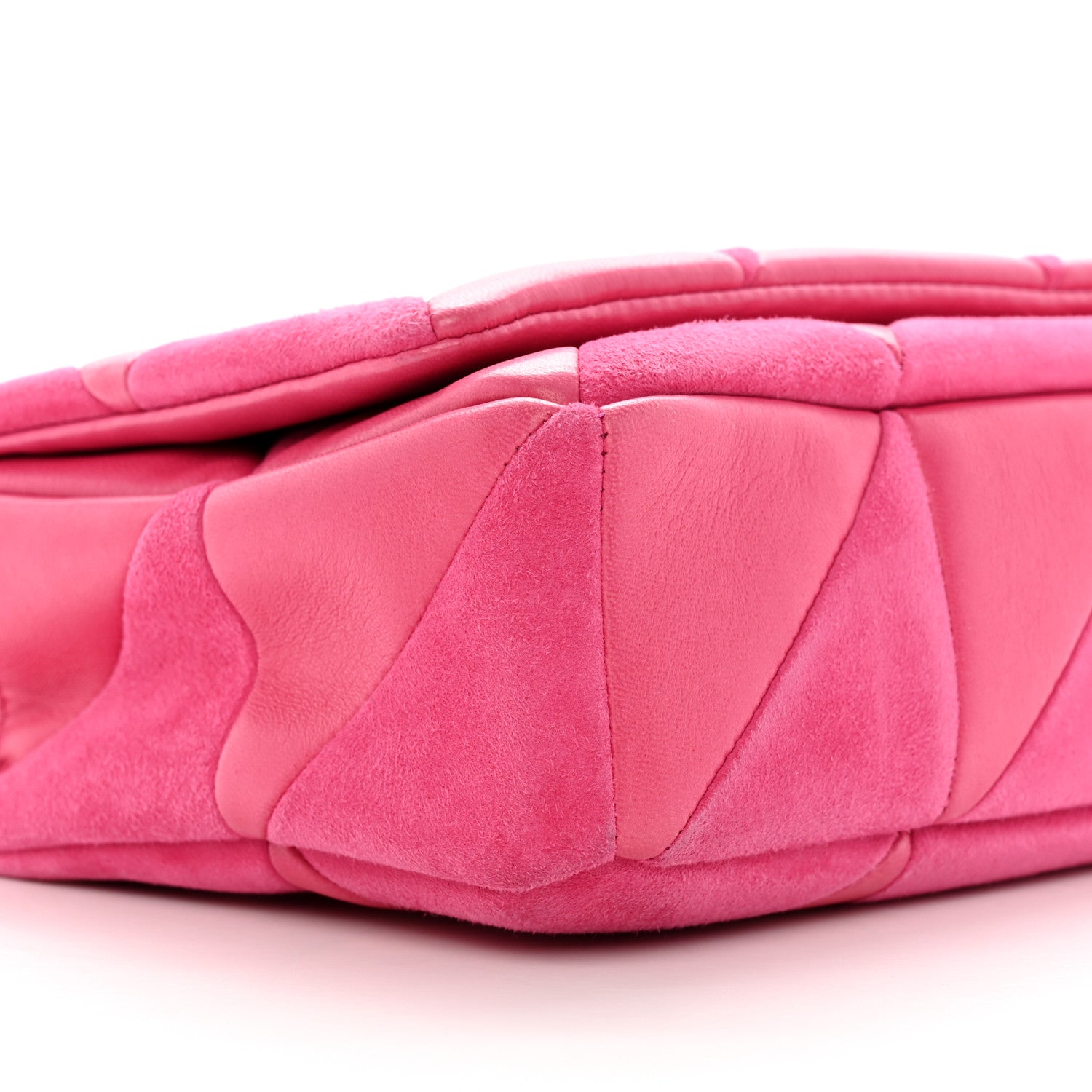 Saint Laurent Lambskin Suede Patchwork Monogram Medium Jamie Fuchsia 10 of 20