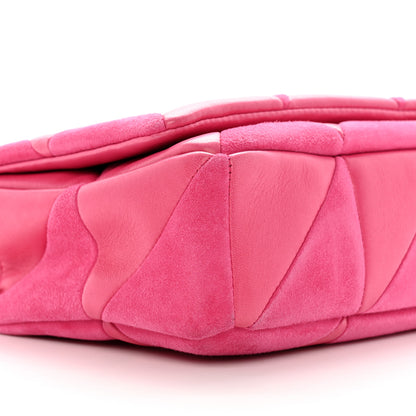 Saint Laurent Lambskin Suede Patchwork Monogram Medium Jamie Fuchsia 10 of 20