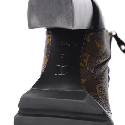 Louis Vuitton Patent Calfskin Monogram Star Trail Ankle Boots 37 Black 12 of 14