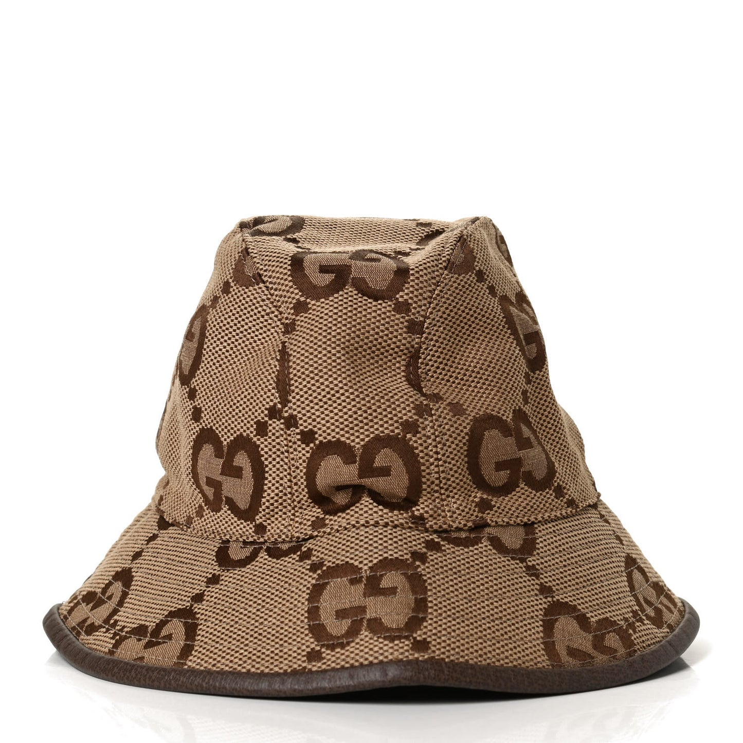 Monogram Jumbo GG Bucket Hat L Camel Ebony New Acero