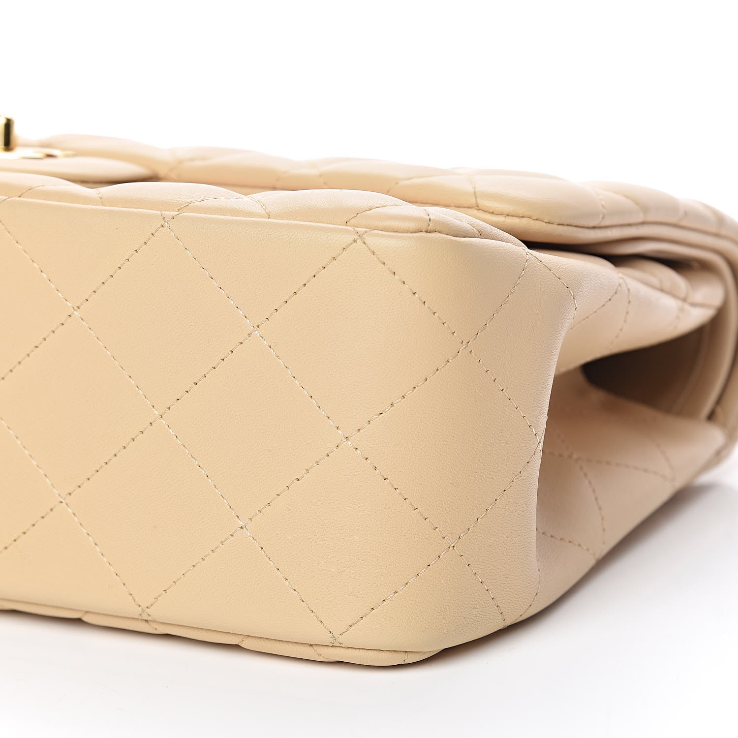 Chanel Lambskin Quilted Jumbo Double Flap Beige Clair 9 of 10