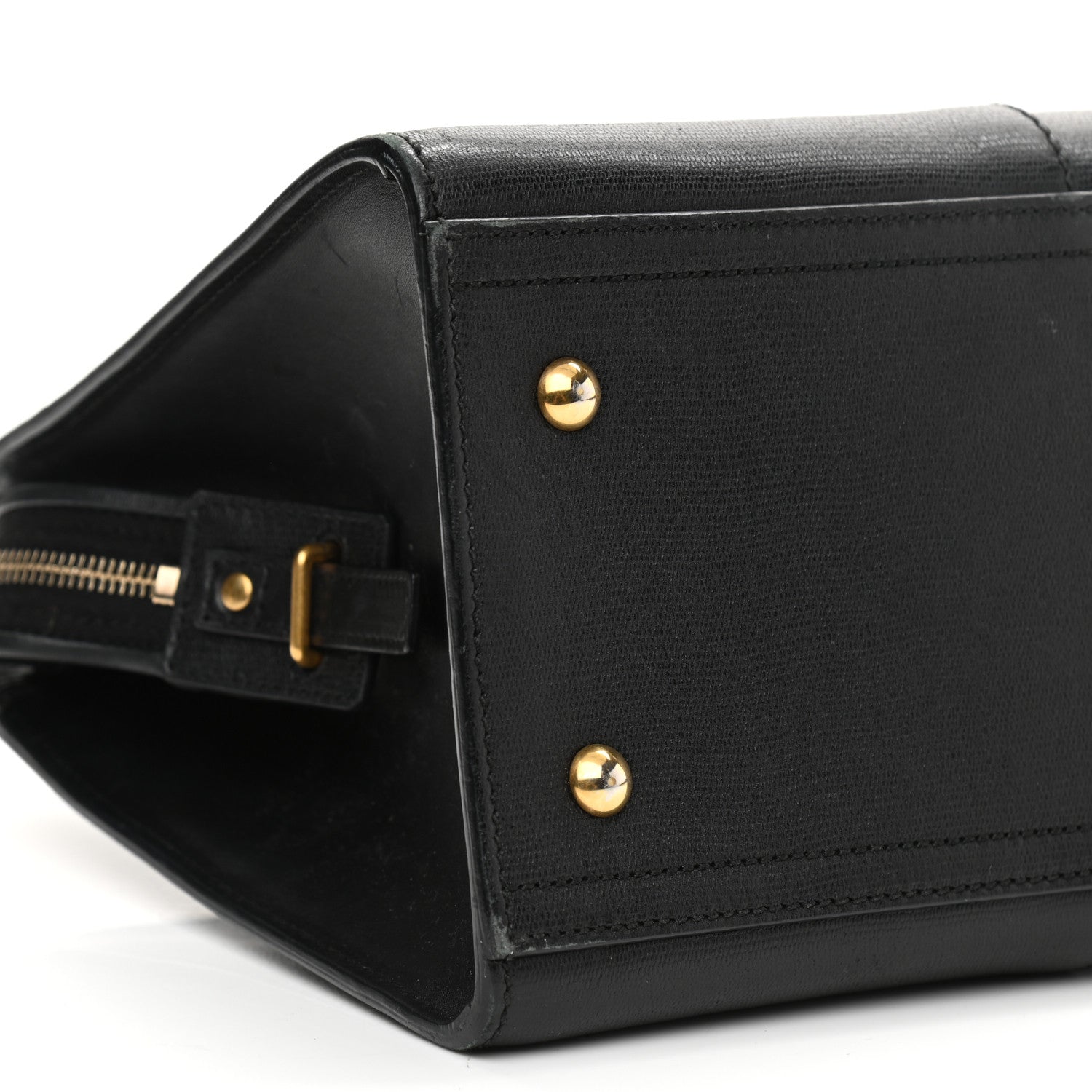 Saint Laurent Textured Calfskin Small Cabas ChYc Black 9 of 14