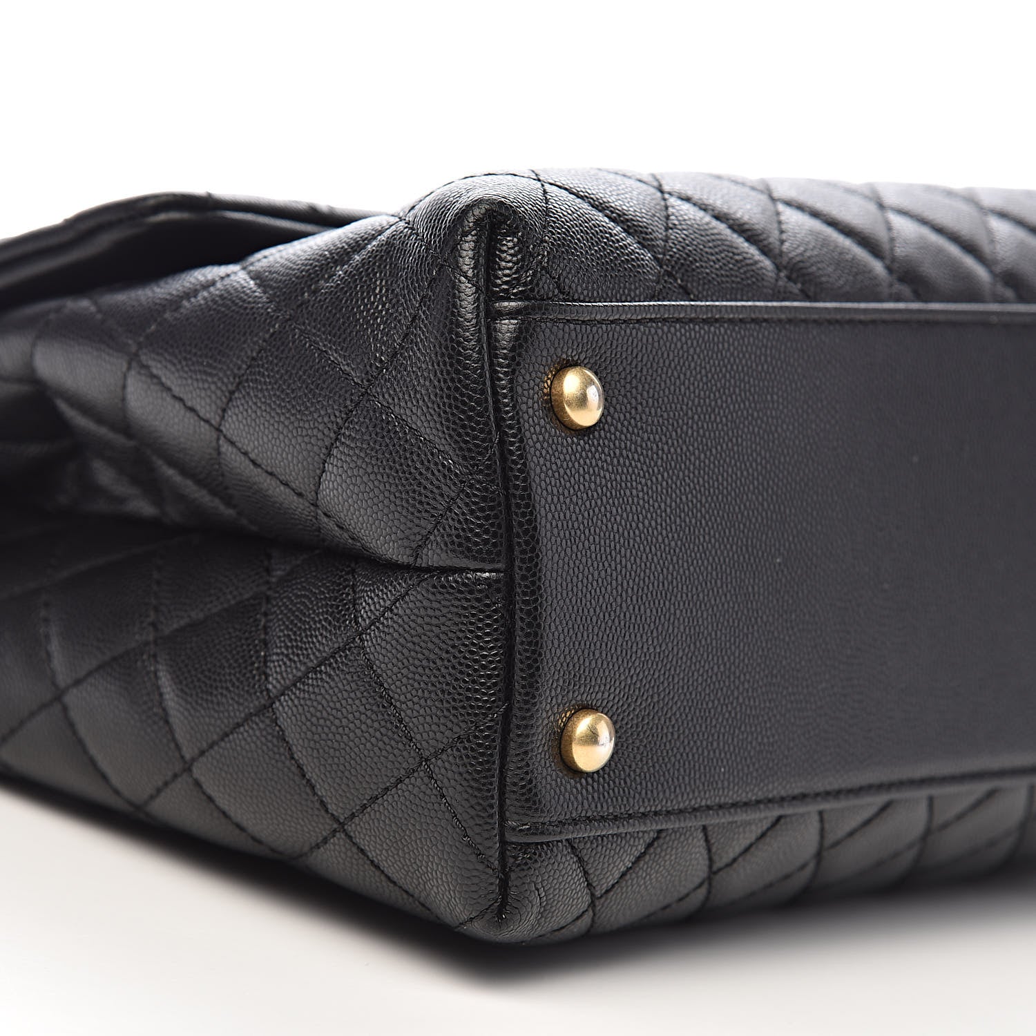 Chanel Caviar Quilted Medium Coco Handle Flap Black 8 of 13