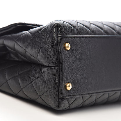 Chanel Caviar Quilted Medium Coco Handle Flap Black 8 of 13
