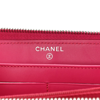 Chanel Caviar Quilted Large Gusset Zip Around Wallet Pink 6 of 10