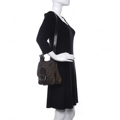 Fendi Zucca Buckle Shoulder Bag Tobacco 2 of 15