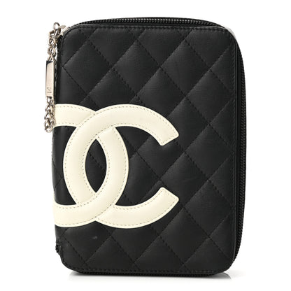 Chanel Calfskin Quilted Cambon Zip Around Cosmetic Pouch Black 1 of 10
