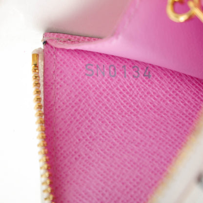 Louis Vuitton Monogram Multicolor Key Pouch White Litchi 6 of 7