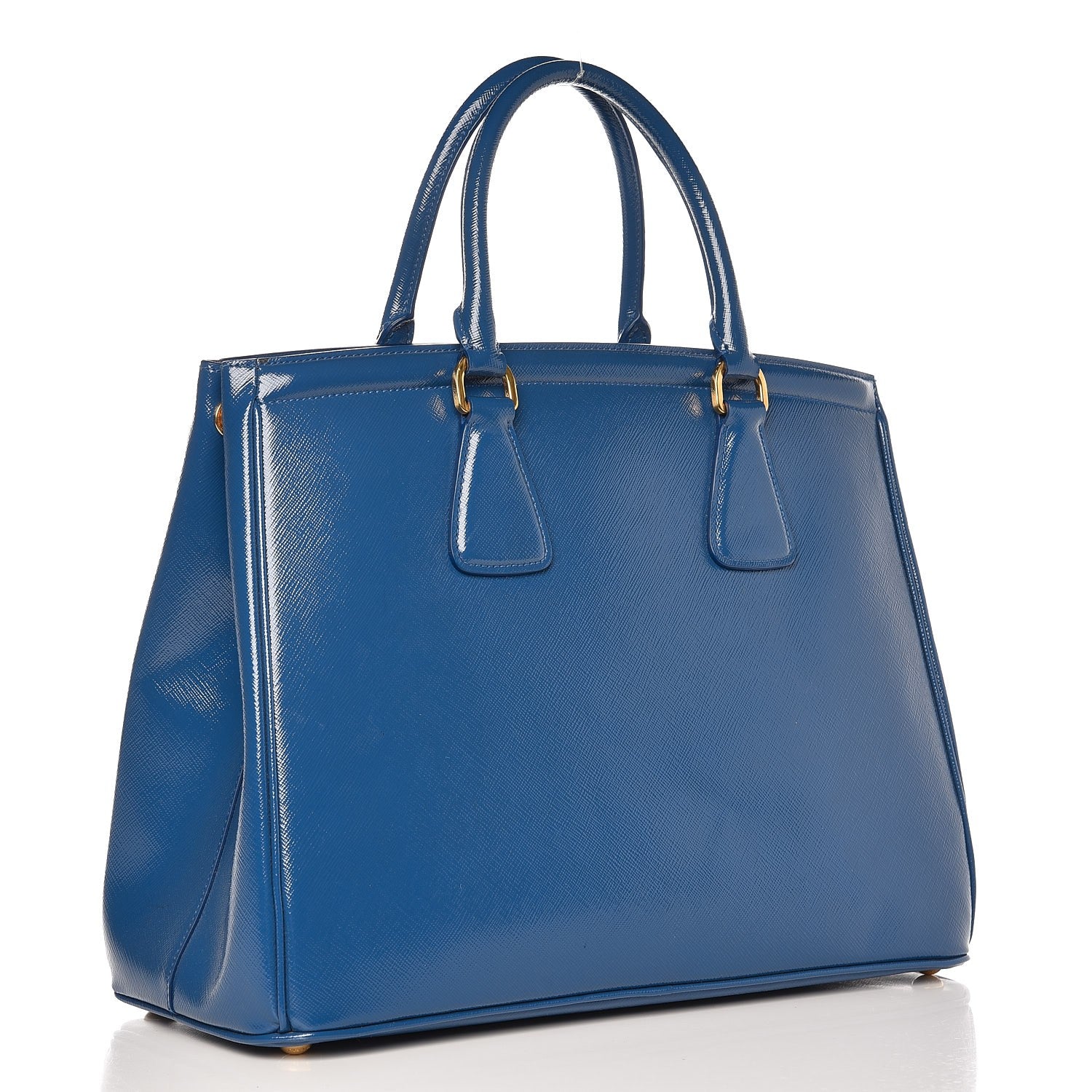 Prada Saffiano Vernice Shopping Tote Azzurro 3 of 10